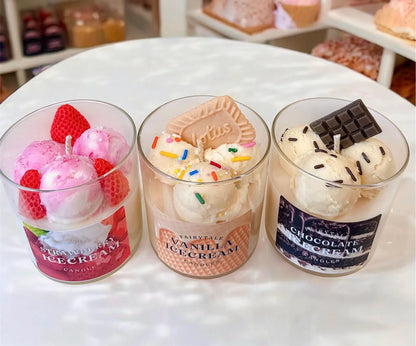 8oz Vanilla Ice Cream Candle